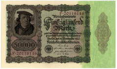 Germany - Weimar Republic 50000 Mark 1922

P# 79, N# 207354; # F 20116146; AUNC
