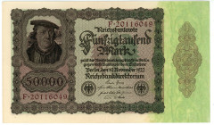 Germany - Weimar Republic 50000 Mark 1922

P# 80, N# 207354 ; # F 20116049; XF