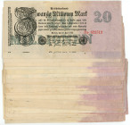 Germany - Weimar Republic 28 x 20 Millionen Mark 1923

P# 97, N# 203334; VF-AUNC