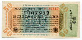 Germany - Weimar Republic 50 Milliarden Mark 1923

P# 119a, N# 339358; # * 161815; AUNC
