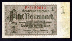 Germany - Weimar Republic 1 Rentenmark 1937 Rare - 7 digit serial

P# 173a, N# 203651; # F2120813; VF