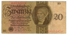 Germany - Weimar Republic 20 Reichsmark 1924

P# 176, N# 208945; # C 6555824; F