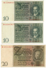 Germany - Third Reich 10 - 10 - 20 Reichsmark 1929

P# 180a, 181a, VF