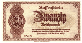 Germany - Third Reich 20 Reichsmark 1945

P# 187, N# 208959; # AZ 015332; UNC