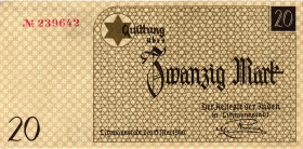 Germany - Third Reich Litzmannstadt Jewish Getto 20 Mark 1940

# 239642; UNC