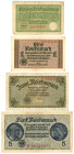 Germany - Third Reich 50 Reichspfennig - 1 - 2 - 5 Reichsmark 1939 - 1945 (ND)

P# R135 - 138; F - VF