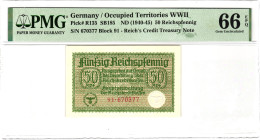Germany - Third Reich 50 Reichspfennig 1940 - 1945 (ND) PMG 66 EPQ Gem Uncirculated

P# R135, N# 208955; # 91 670377