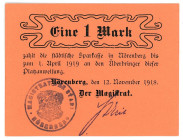 Germany - Weimar Republic Norenberg 1 Mark 1918

Geiger 386.12; UNC