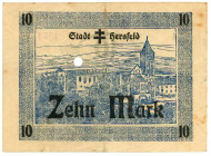 Germany - Weimar Republic Hersfeld 10 Mark 1918

Geiger# 231.06a; # A 4954; Now Bad Hersfeld in Germany; VF-