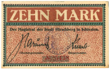 Germany - Weimar Republic Hersfeld 10 Mark 1918

Geiger# 231.02b; Now Bad Hersfeld in Germany; UNC