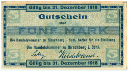 Germany - Weimar Republic Hersfeld 5 Mark 1918

Geiger# 231.04b; Now Bad Hersfeld in Germany; UNC