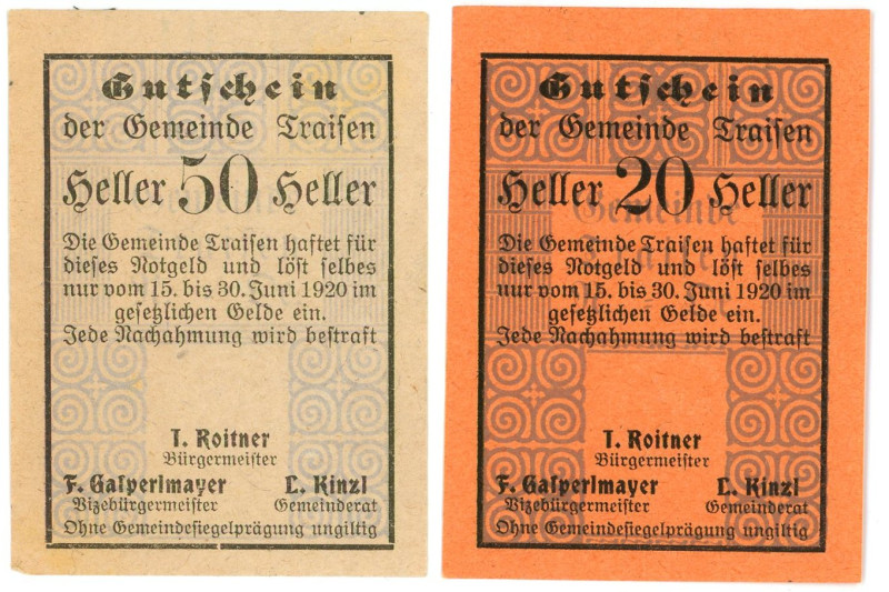 Germany - Weimar Republic 20 - 50 Heller 1920

VF+-XF+