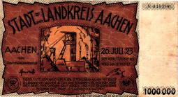 Germany - Weimar Republic Aachen 1 Million Mark 1923

# 049296; Now Aachen in Germany; XF