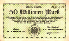 Germany - Weimar Republic Cleve 50 Million Mark 1923

# 165479; Now Kleve in Germany; UNC
