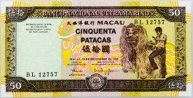 Macao Banco Nacional Ultramarino 50 Patacas 1999

P# 72a, N# 228560; # BL 12757; UNC