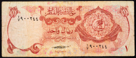 Qatar 1 Riyal 1973 (ND)

P# 1, N#206221; # I/3 900244; VG
