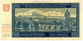 Bohemia & Moravia 100 Korun 1940

P# 7a, N# 204546; # S.12 A 847570; VF-