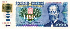 Czech Republic 1000 Korun 1993

P# 3a, N# 233731; # C 77 332853; UNC