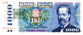 Czech Republic 1000 Korun 1993

P# 3b, N# 233731; # U 28 303445; UNC