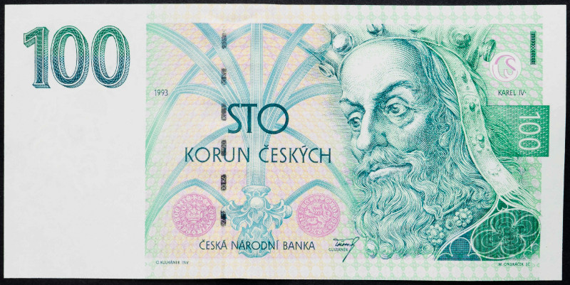 Czech Republic 100 Korun 1993

P# 5, N# 217693; # A55 315847; AUNC