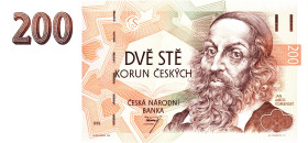 Czech Republic 200 Korun 1993

P# 6, N# 212532; # A 18 712570; UNC