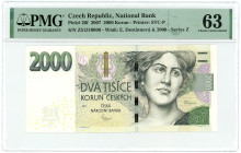 Czech Republic 2000 Korun 2007 PMG 63 Choiceb Unc

P# 26f, N# 218057; # Z 51 310000