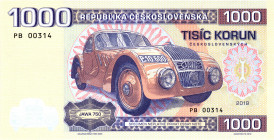 Czech Republic 1000 Korun 2019 "Jawa 750"

# PB 00314; BUNC
