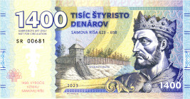 Czech Republic Wogastisburg King Samo 1400 Denarov 2023

# SR 00681; BUNC