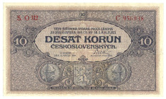 Czechoslovakia 10 Korun 1919

P# 8a, N# 218570; # O 112 C 956938; VF, Tears