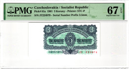 Czechoslovakia 3 Koruny 1953 PMG 67 EPQ Superb Gem Unc

P# 81a, N# 207313 ; # JT 224979