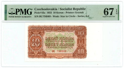 Czechoslovakia 10 Korun 1953 PMG 67 EPQ Superb Gem Unc

P# 83a, N# 222210; # BU 736889