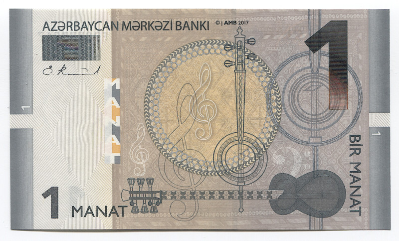 Azerbaijan 1 Manat 2017

P# 31b, N# 202465; # F 98333017; UNC