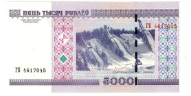 Belarus 5000 Roubles 2000

P# 29a, N# 208643; # ГБ 4617045; UNC