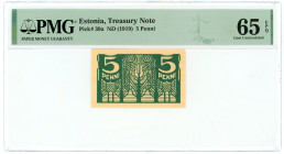 Estonia 5 Penni 1919 (ND) PMG 65 EPQ Gem Uncirculated

P# 39a, N# 288111
