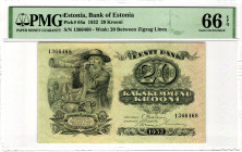 Estonia 20 Krooni 1932 PMG 66 EPQ Gem Unc

P# 64a, N# 227382; # 1366468