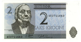 Estonia 2 Krooni 1992

P# 70, N# 205486; # AE 2711663; UNC