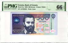 Estonia 500 Krooni 1996 PMG 66 EPQ Gem Unc

P# 81a, N# 330267; # AS 705829