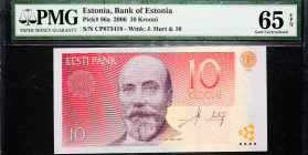 Estonia 10 Krooni 2006 PMG 65EPQ Gem UNC

P# 86, N# 207468; # CP873418