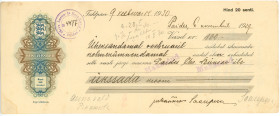 Estonia Check on 100 Krooni 1929

# 4477; VF