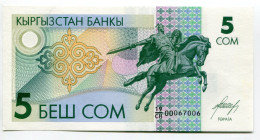 Kyrgyzstan 5 Som 1993

P# 5, N# 204817; # 19/CH 00067006; UNC