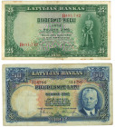 Latvia 25 - 50 Latu 1934 - 1938

P# 20, 21, F-VF
