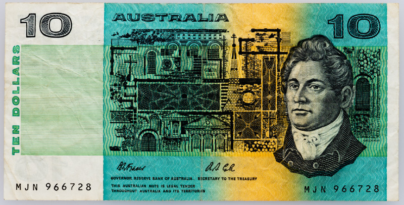 Australia 10 Dollars 1991 (ND)

P# 45g, N# 202390; # MJN 966728; F