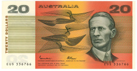Australia 20 Dollars 1985 (ND)

P# 46e, N# 202395; # EUS 336766; UNC