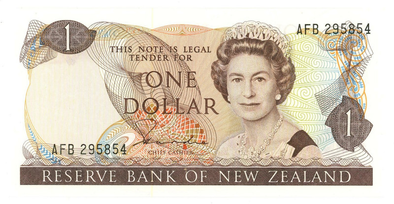 New Zealand 1 Dollar 1981 - 1985 (ND)

P# 169a, N# 206303; AFB 295854; UNC