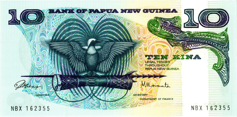 Papua New Guinea 10 Kina 1975 (ND)

P# 3, N# 394447; # NBX 162355; UNC