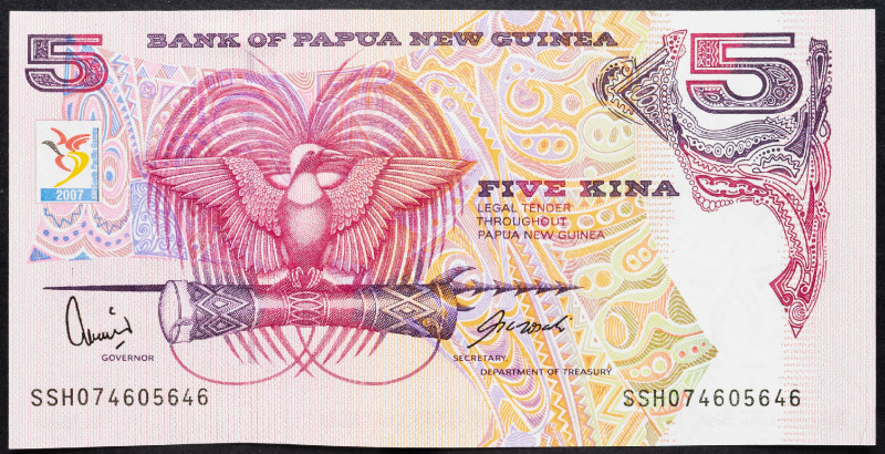 Papua New Guinea 5 Kina 1992

P# 13, N# 206416; # SSH074605646; UNC