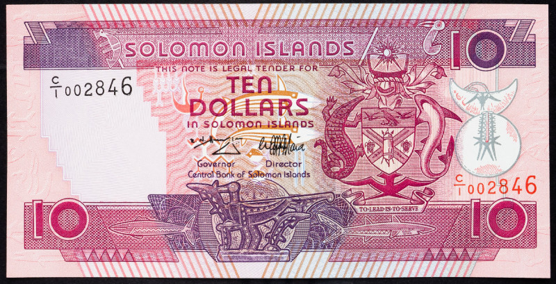 Solomon Islands 10 Dollars 1996 (ND)

P# 20, N# 209047; # C/I 002846; UNC