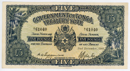 Tonga 5 Pounds 1966

P# 12d, N# 253960; #B/1 61040; XF