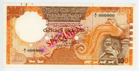 Ceylon 100 Rupees 1982 Specimen

P# 95s, N# 215386; # S/1 000000; AUNC