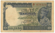 India 10 Rupees 1933 (ND)

P# 16b, N# 204109; # Q97 676304; VF